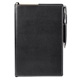 aerial view a black bradford refillable journal notebook combo, image 1 of 2