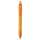 aerial view a orange pms151 aqua plastic ballpoint pen, image 1 of 4