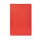 aerial view a red pms1797 neoskin(r) soft cover journal notebook, image 1 of 2