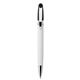 aerial view a white bruno heavyweight ballpoint pen with twist lock mechanism, image 1 of 5