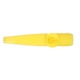 aerial view a yellow plastic kazoos instrument, image 1 of 2
