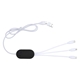 aerial view a black skye duallink charging cable 2a with usb hub, image 1 of 3