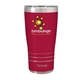 aerial view a red tervis(r) stainless steel traveler(tm) tumbler - 20 oz, image 1 of 3