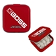 aerial view a red promotional mini square mint tin with your logo, image 1 of 4