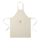 aerial view a natural aware(tm) recycled cotton bib front apron with pocket, image 1 of 2