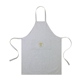 aerial view a light grey aware(tm) recycled cotton bib front apron with pocket, image 1 of 2