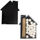 aerial view a solid black house shaped candy pick n mints, image 1 of 2