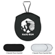 aerial view a black with matching pouch collapsible automobile sun shades, image 1 of 3