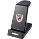 aerial view a black tricharge wireless 3- in -1 wireless 15w charging stand, image 1 of 2