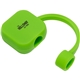 aerial view a lime green square silicone straw topper, image 1 of 3