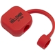 aerial view a red square silicone straw topper, image 1 of 3