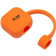 aerial view a orange square silicone straw topper, image 1 of 3