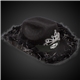 a black hat & black band black led cowboy hat w / tiara