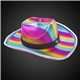 a rainbow hat & black band rainbow light up cowboy hat