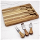 a group of acacia cheese serving set