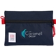 aerial view a navy topo designs accessory travel pouch, image 1 of 5