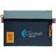 aerial view a sage/pond blue topo designs accessory travel pouch, image 1 of 3