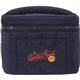 aerial view a navy puffer recycled 9 can lunch cooler, image 1 of 5