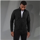 aerial view a black (995) mens lyon eco stretch knit full zip lightweight jacket, image 1 of 8