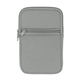 aerial view a gray tumblermate two zipper pocket pouch, image 1 of 7
