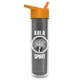 a smoke bottle & orange lid the chiller - 16 oz double wall insulated bottle with flip straw lid