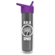 a smoke bottle & violet lid the chiller - 16 oz double wall insulated bottle with flip straw lid
