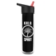 a clear with black liner bottle & black/red spout lid the chiller - 16 oz double wall insulated bottle with flip straw lid