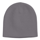 aerial view a gray 100 acrylic knit beanie cap, image 1 of 2