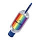 a blue/blue carabiner pride 75 ethanol hand sanitizer with carabiner