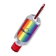 a red/red carabiner pride 75 ethanol hand sanitizer with carabiner