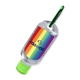 a green/green carabiner pride 75 ethanol hand sanitizer with carabiner