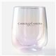 a clear asobu stemless glass