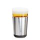 a silver asobu(r) beer pint cooler