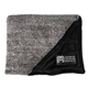 aerial view a heathered black rpet fleece blanket, image 1 of 4
