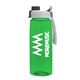 a transparent-green bottle & gray with black cap lid the flair - 26 oz transparent tritan(tm) bottle with quick snap lid