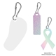 a white acrylic zipper pull - custom shape 4