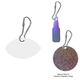 aerial view a white acrylic zipper pull - custom shape 2, image 1 of 2