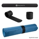 aerial view a black yoga mat slap strap, image 1 of 2