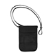 aerial view a black rfid neck wallet, image 1 of 2