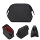 aerial view a black with red atlantica color pop pouch, image 1 of 3
