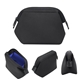 aerial view a black with royal blue atlantica color pop pouch, image 1 of 3