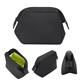 aerial view a black with lime green atlantica color pop pouch, image 1 of 3