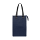 aerial view a navy with black dimples rpet non - woven cooler tote bag, image 1 of 5