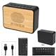 aerial view a black with bamboo sound asleep bamboo white noise machine speaker 2.0, image 1 of 2