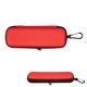 aerial view a red protective case with carabiner, image 1 of 2