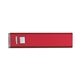aerial view a red ul listed 2200 mah on - the - go power bank 2.0, image 1 of 2