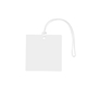 aerial view a white acrylic bag tag - 4 square, image 1 of 2