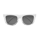 aerial view a translucent clear with smoke ravi recycled frame sunglasses, image 1 of 3