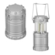 aerial view a silver cob pop - up rechargeable lantern, image 1 of 2