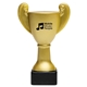 aerial view a gold trophy award shape stress ball, image 1 of 4